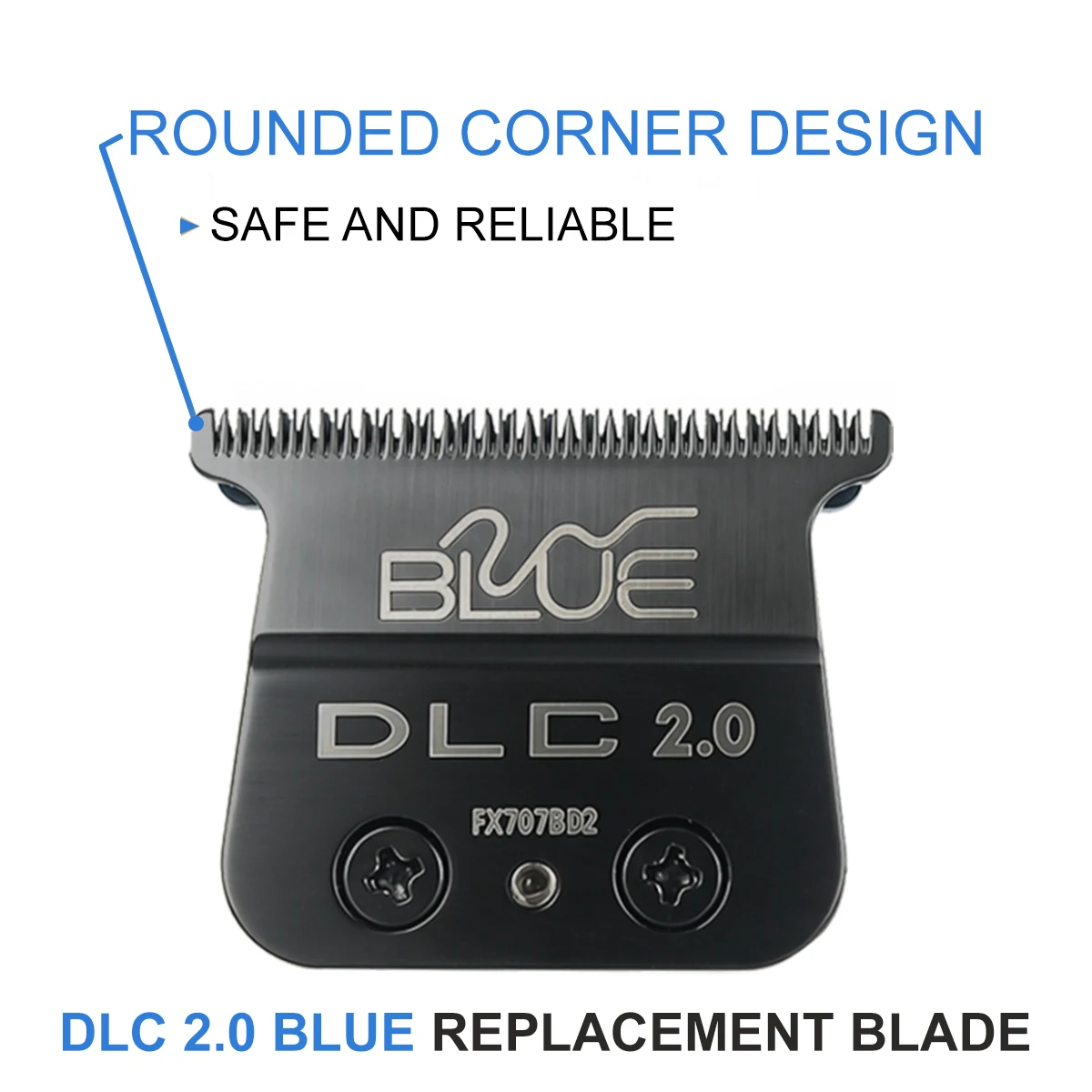 

Compatible BabylissPRO 707Z JUCAI F7878 Professional Barber Trimmer Replacement Carbon Steel DLC Blade Blue Moving Blade