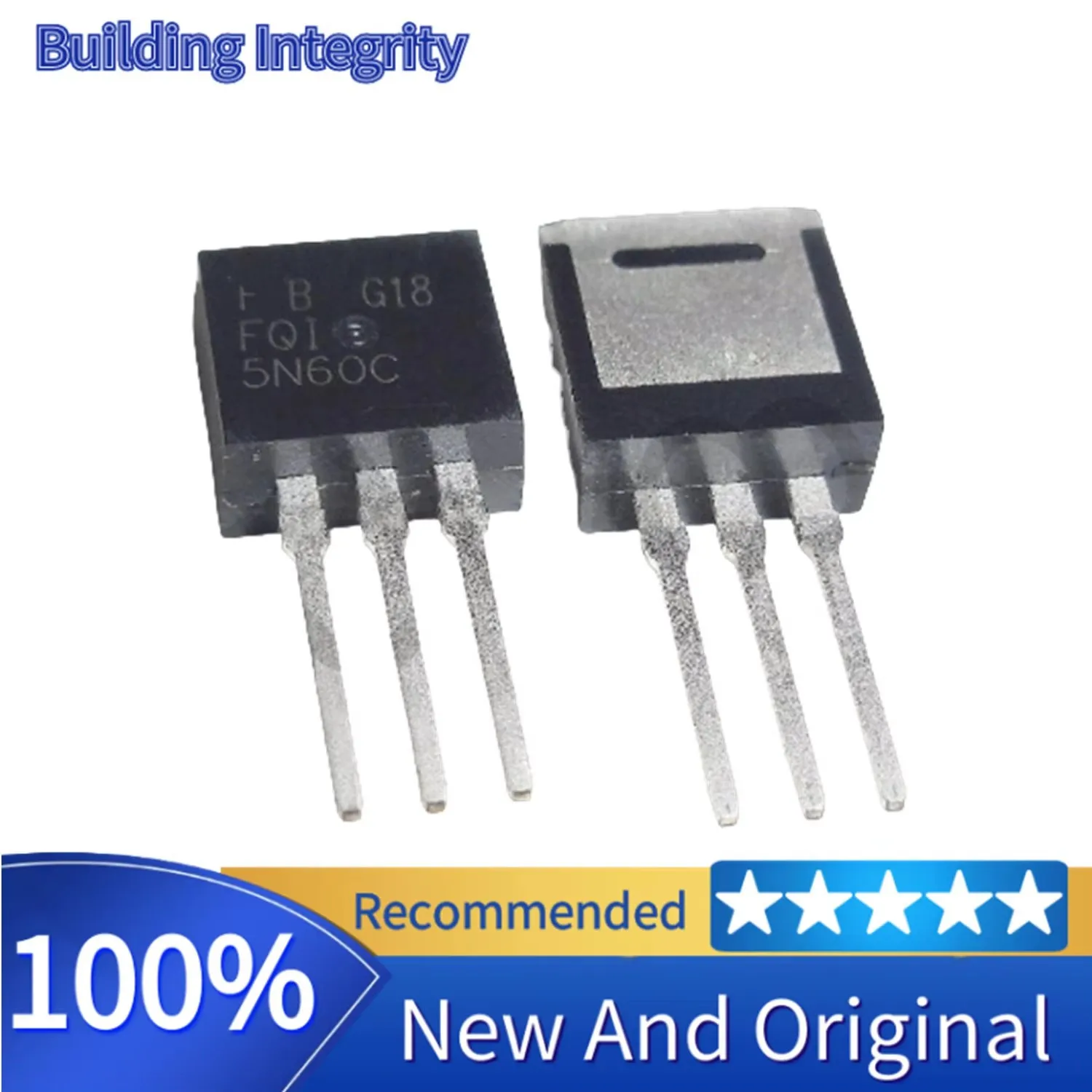 10PCS 100%Original stock New FQI5N60C 4.5A 600V TO262-3