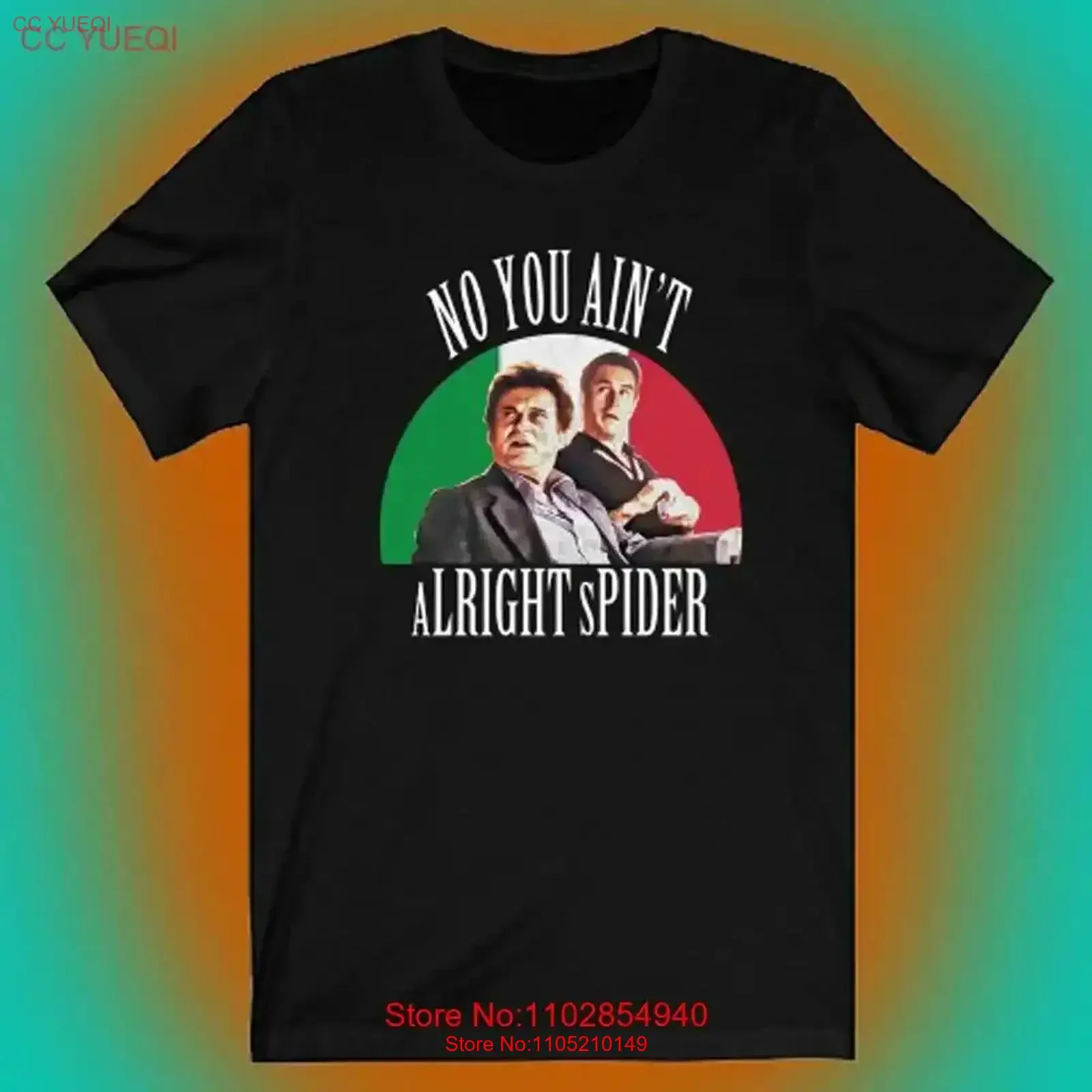 Goodfellas No You Ain't Alright Spider Logo Men's Black T shirt Size S to 5XL vintage Washed homme Casual designer clothes