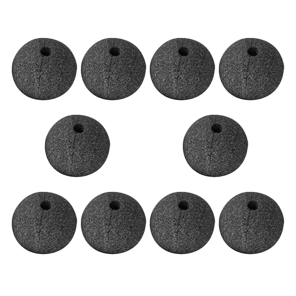 

10pcs Black Clown Nose Sponge Ball For Cosplay Halloween Party Circus Costume Accessory Prop Decor Mini Sponge Nose Joke Fun