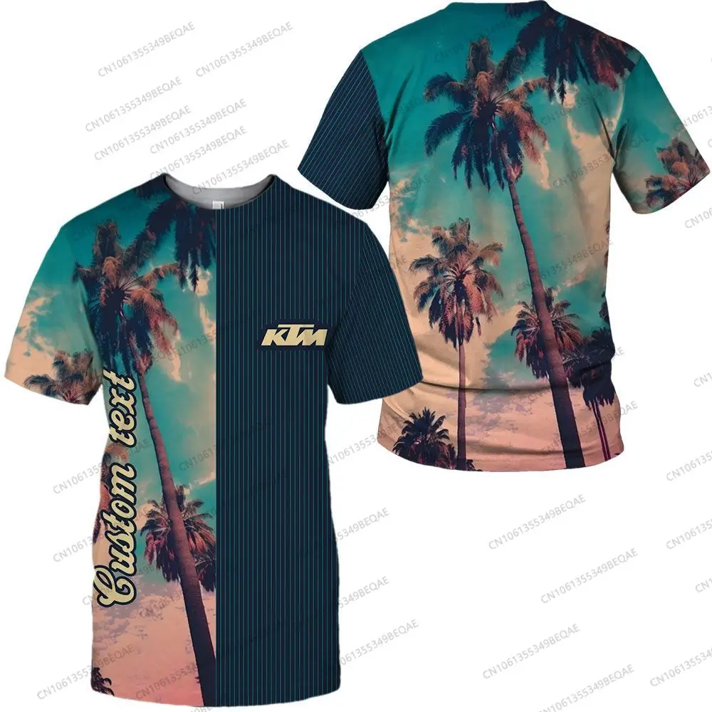 

KTM Big Size Men's Clothes for Man New Shirts and T-shirts Printed T-Shirt Top Summer Tops & T-shirt New Arrival Goods Motocross