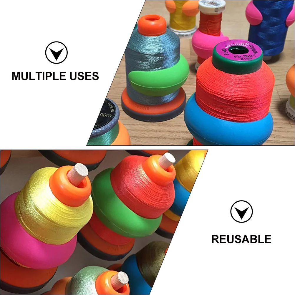 

20Pcs Anti-Drop Bobbin Ring Sewing Thread Spool Holder Silicone Flexible Clip Suitable for Embroidery Machine Sewing Spools Clip