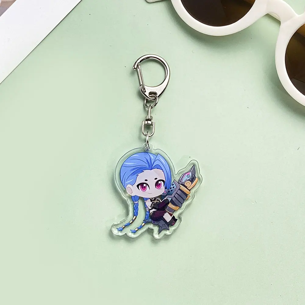 ألعاب تنافسية Jinx سلسلة مفاتيح مصنوعة من الأكريليك إكسسوارات حقيبة ساحرة حقيبة ظهر مضحكة قلادة خاتم مفتاح شعبي هدايا للأصدقاء #2