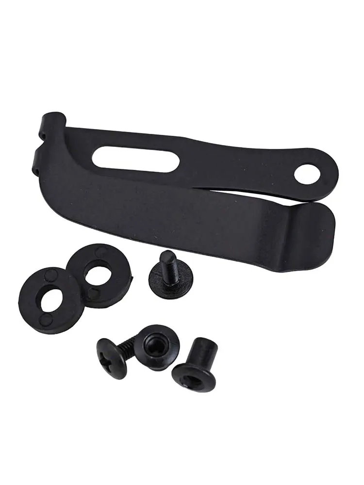 Color Black K Sheath Clip Travel Outdoor Clip Suitable For Most Sheaths 420 Stainless Steel Material Back Carry Design