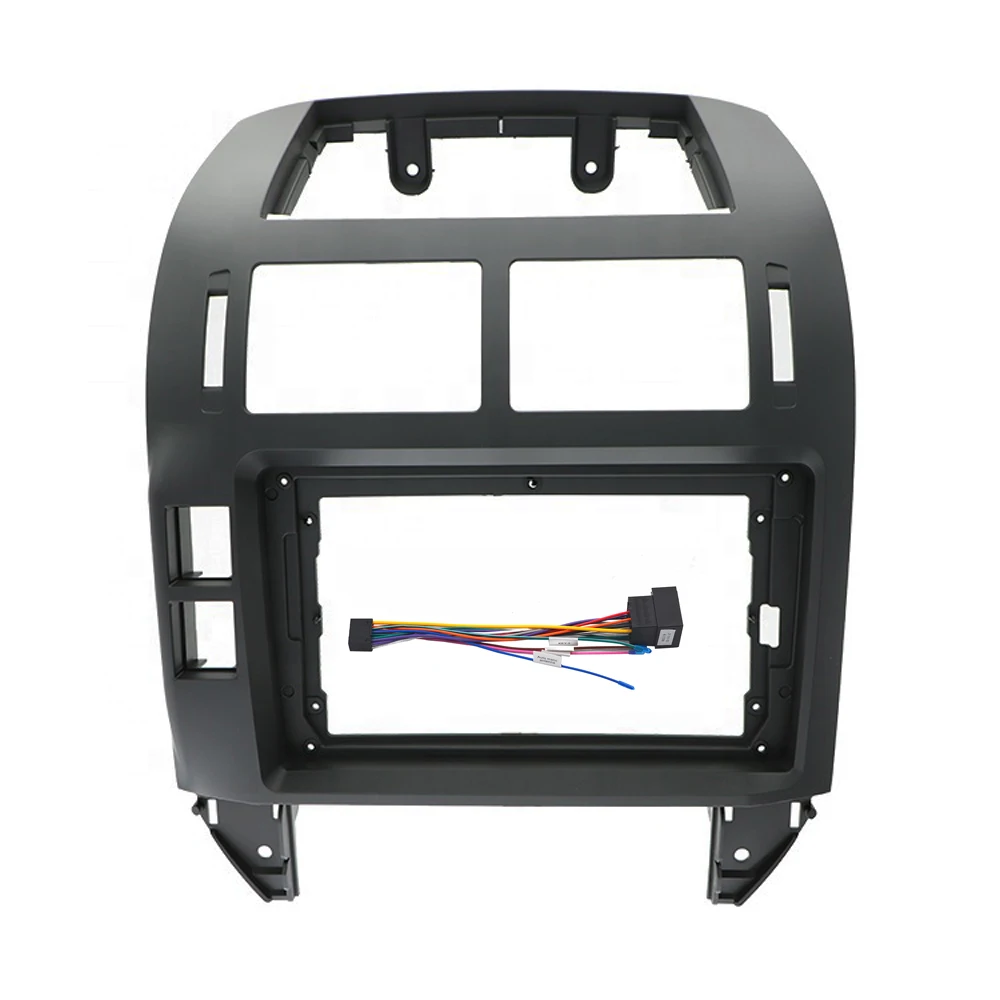 1/2Din Car DVD Only Frame Audio Fitting Adaptor Dash Trim Facia Panel 9 inch For Volkswagen POLO 2004-11Double Din Radio Player