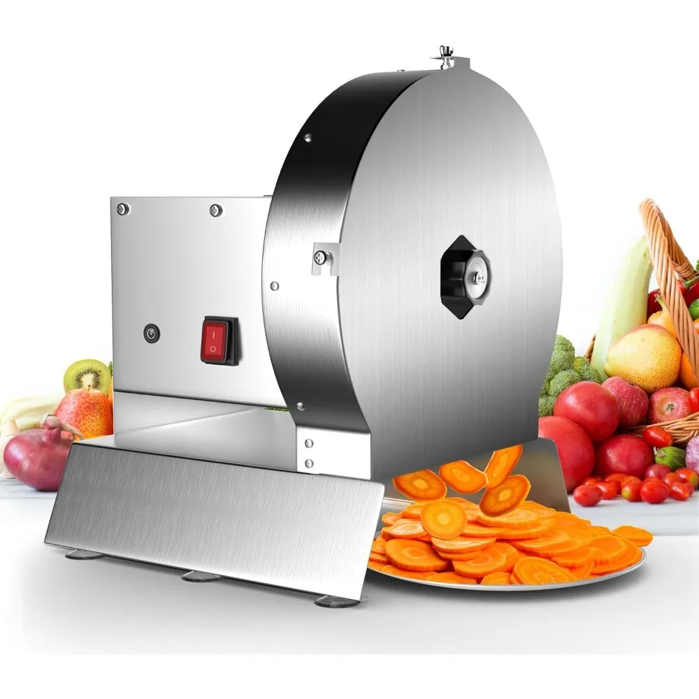 

Electric Slicers With 10 Inch Blade, Automatic/Manual 0-0.5 Inch Adjustable Thickness Shredder, Electric Slicers