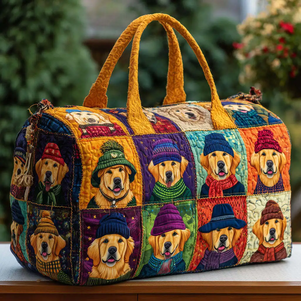 

3D Printed Quilted Bags dog funny Personalized Gifts Bags Handbag Tote Bag Custom Training Travel Bag Beach Hiking Camping