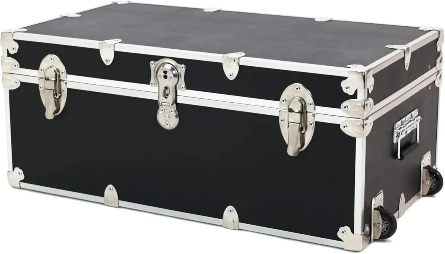 

Rhino Trunk & Case Large Essential Camp/College Trunk with Wheels - Secure Dorm Storage Chest - Ideal Footlocker for Students