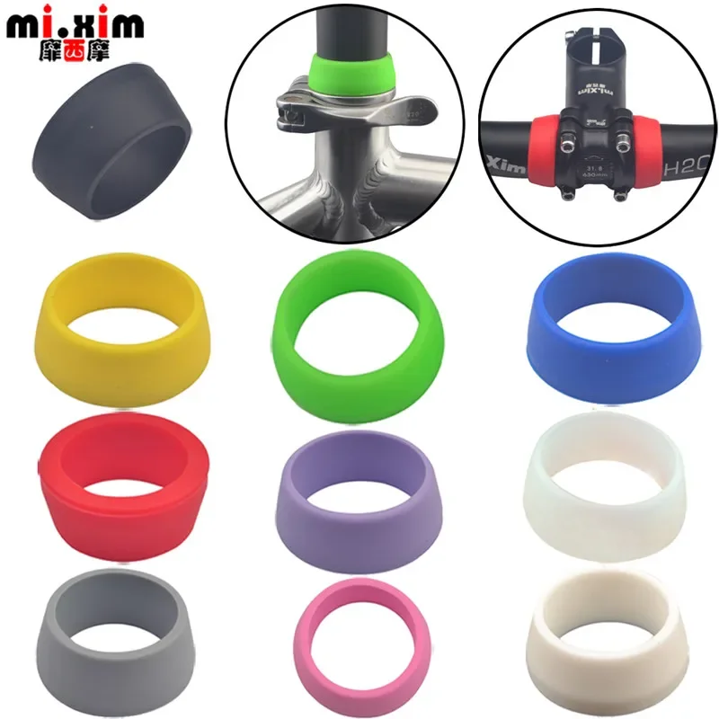 1pcs Mountain Bike Seat Post Rubber Ring Dust Cover Cycling Silicone Waterproof Bicycle Seatpost Protective Case
