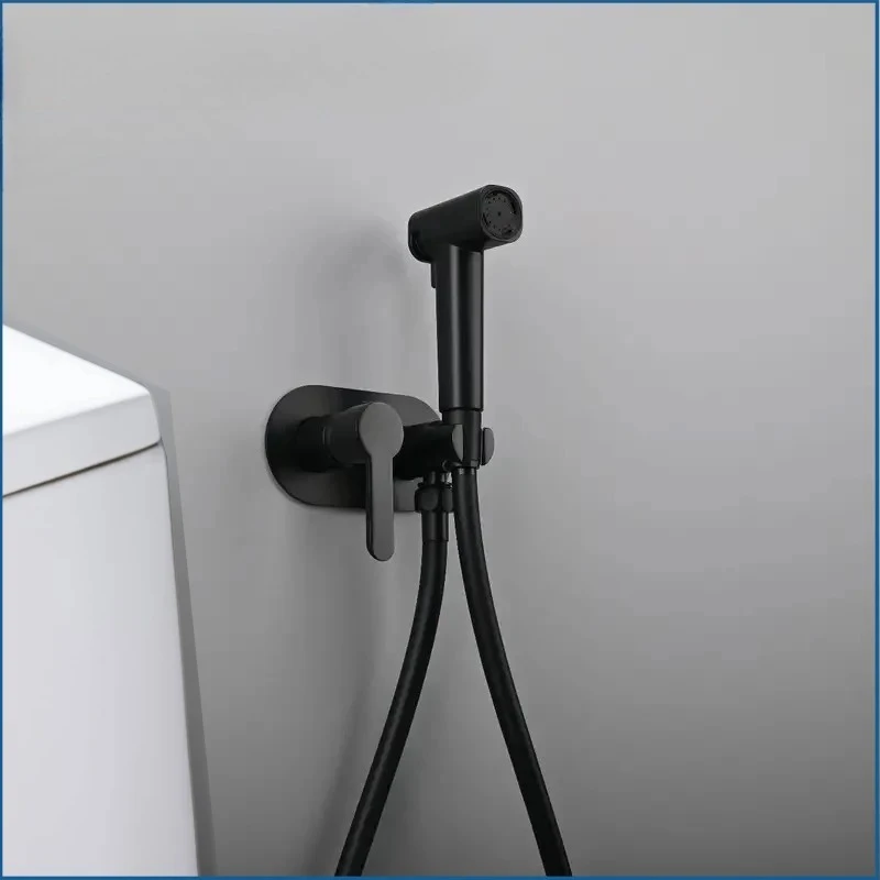 Brass Bidet Faucet Set Handheld Ducha Higienica Hot Cold Toilet Crane Women Washer Bathroom Shattaf Sprayer Shower
