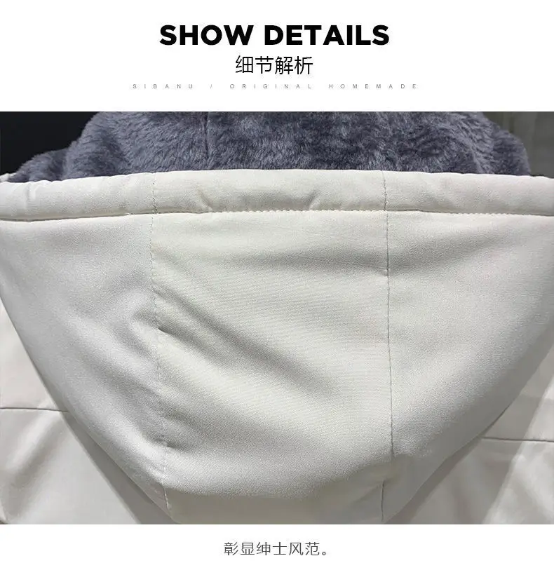 Winter New Parkas Men Wind Proof Warm Casual Parkas Fashion Jacket Men Trend Versatile Korean Loose Casual Fleece Thick Parkas