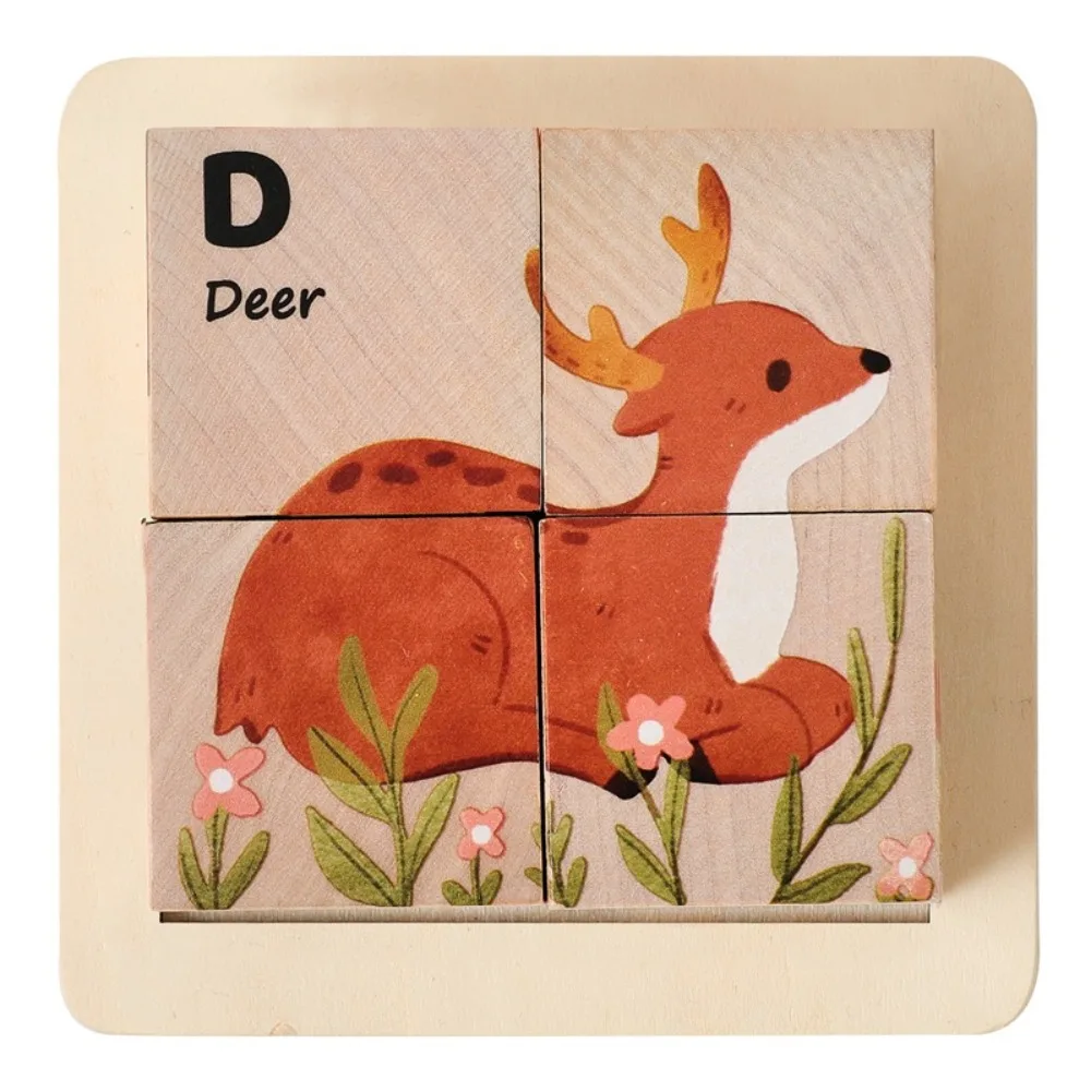 

Wood Animal Sliding Puzzle Brain Training Movable Jigsaw Toy Matching Memory Game Intelligence Game Logic Game