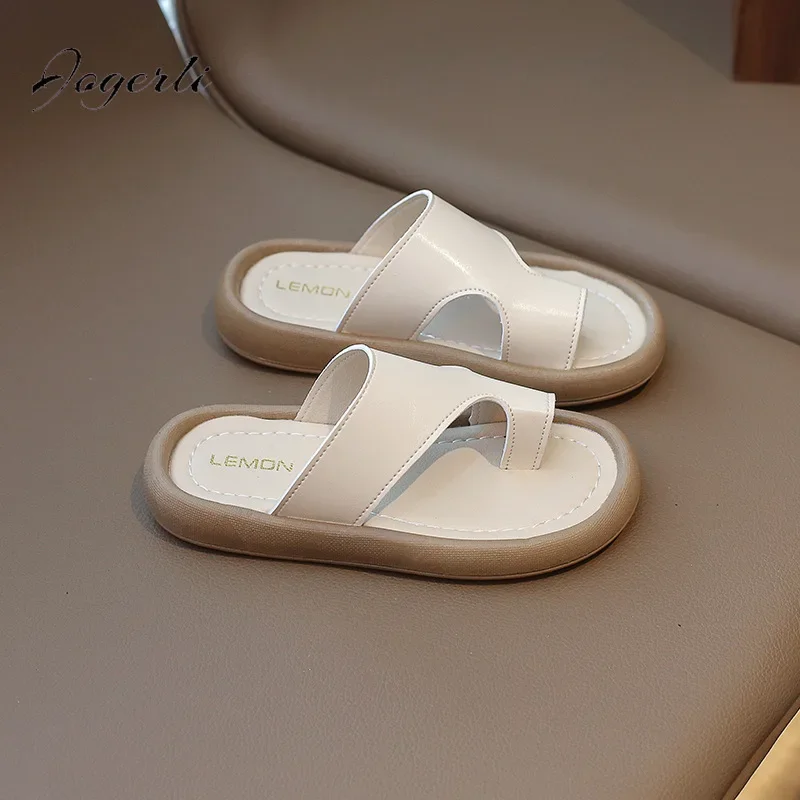 Children Slippers Summer New Girls Fashion Sandals with Toe and Round Head  Baby Boy Flats