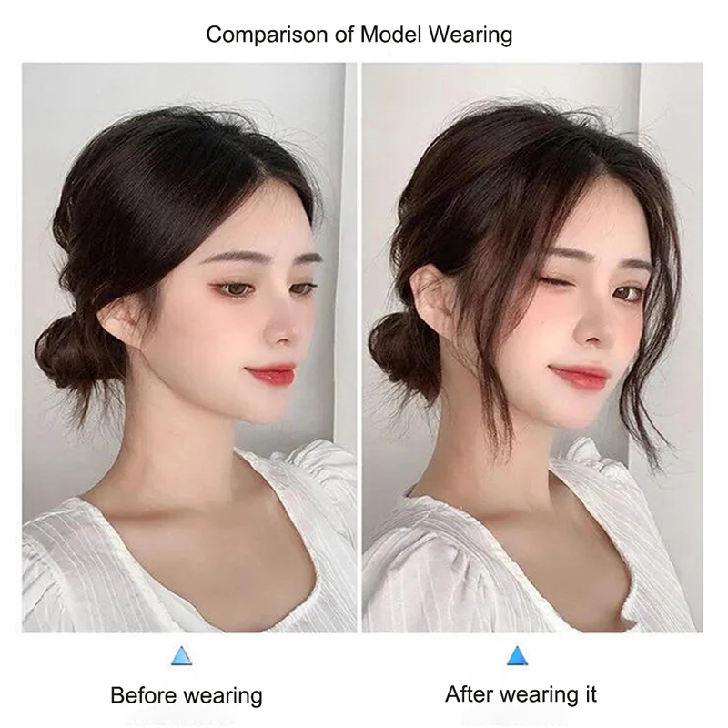 La versión mejorada de la peluca con flequillo Dragon Beard presenta un flequillo falso ligeramente rizado