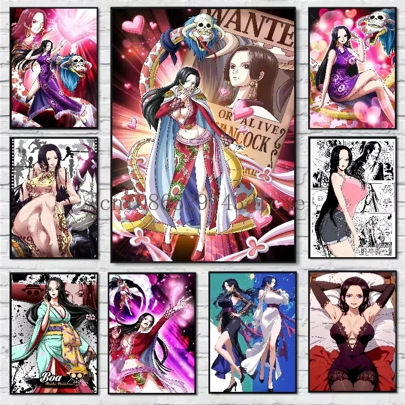 

MINISO One Piece Sexy and Beautiful Nico·Robin Poster Mural Home Decoration Cartoon Wall Art Water Colours Canvas Painting Gift