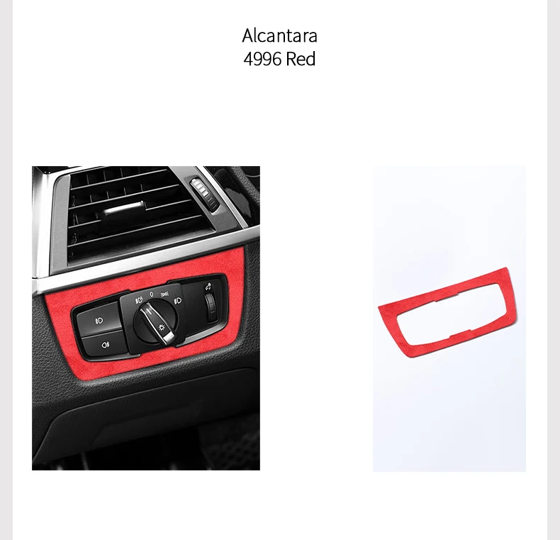 Für BMW F30 F32 F34 Auto Scheinwerfer Schalter Knopf Panel Trim Rahmen Dekoration Aufkleber Innen Tuning Zubehör Aus Alcantara – Detail 10