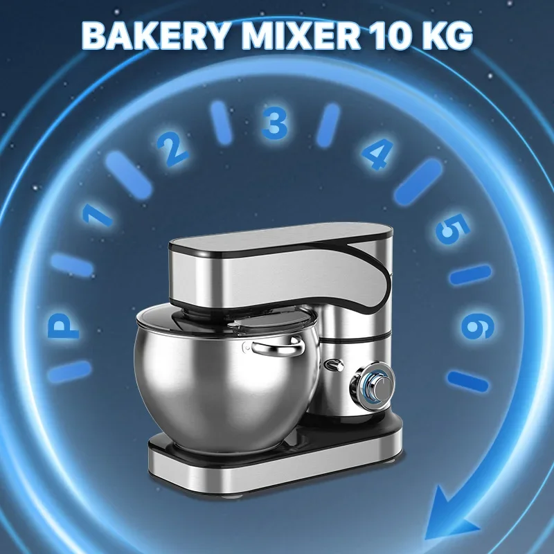 Gold Seller Heavy 10kg Electric Food Mixer High Quality Pizza French Bread Dough Stand Mixer Machine for Cake Baking Kitche