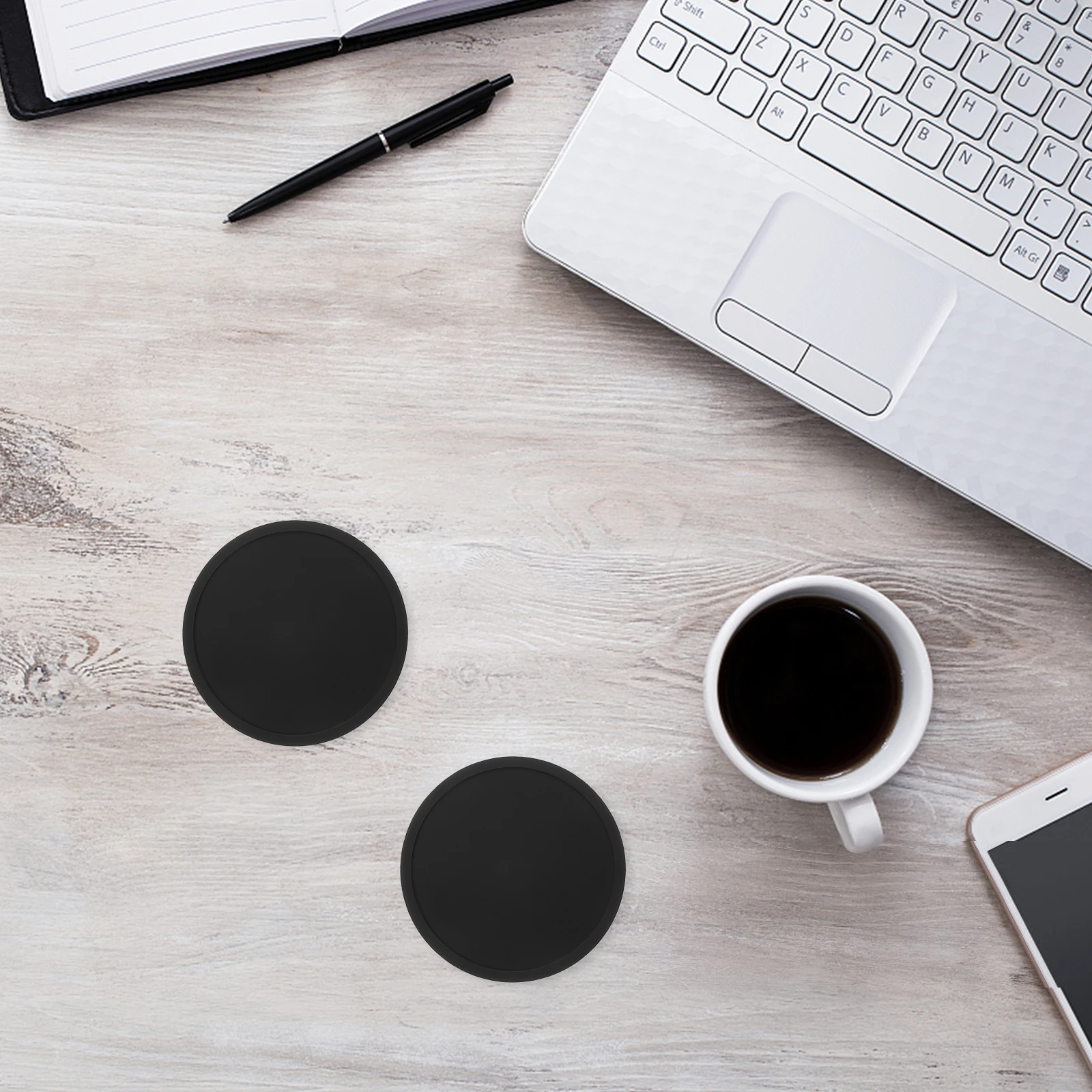 

10pcs Silicone Coasters Cup Mats For Drinks Reusable Modern Design Multi-Functional Round Coasters