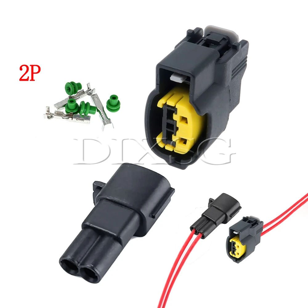 1 Set 2 Pin 49093-0211 Automobile Ignition Coil Wire Plug Horn Cable Harness Waterproof Connector for Hyundai Kia