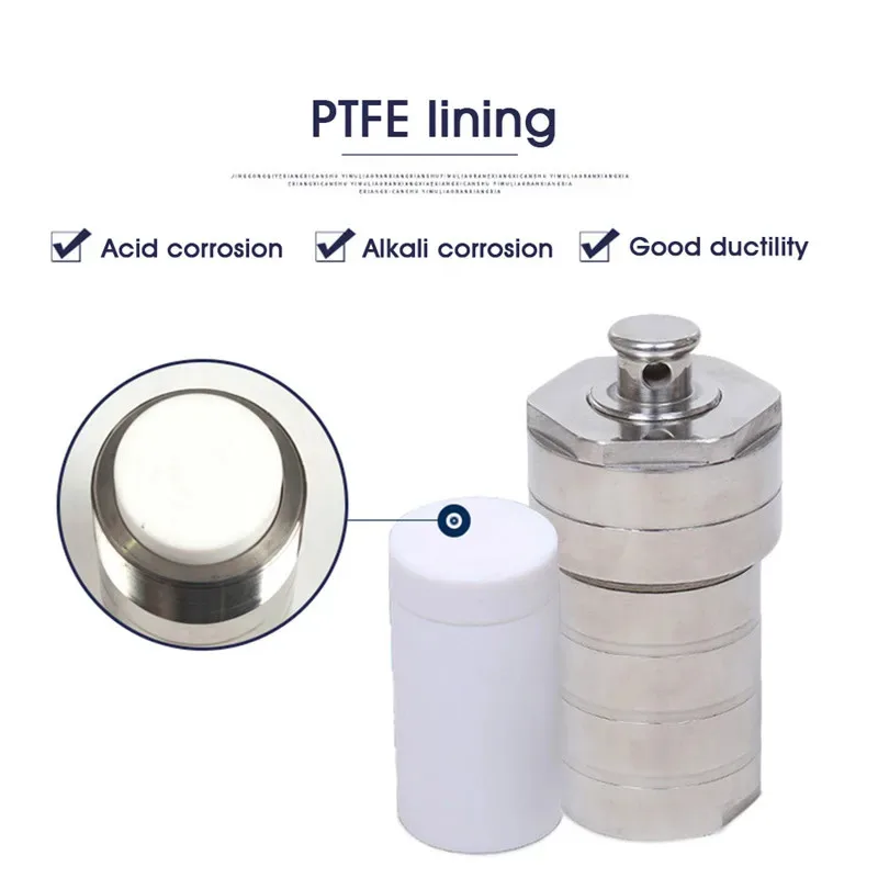 200ml 高圧水熱ケトル、リアクター、PTFE ライニング、ステンレス鋼タンクチャンバー、水熱合成