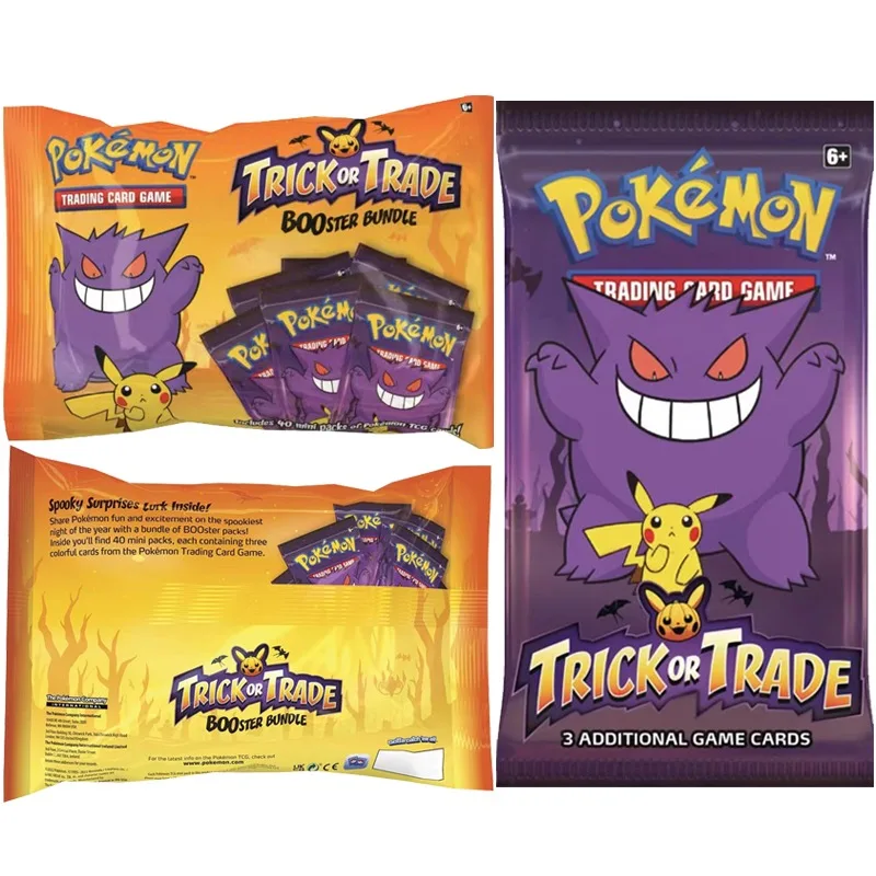 Original Pokemon Card PTCG American Version Halloween Souvenir Cards Pack Trick or Trade