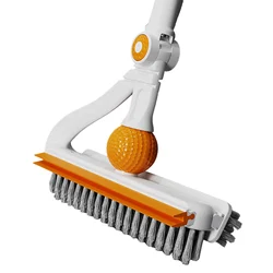 Household Floor Seam Cleaning Brush with Detachable V-Bristles Brush for Corners Cracks and Hard Dirt