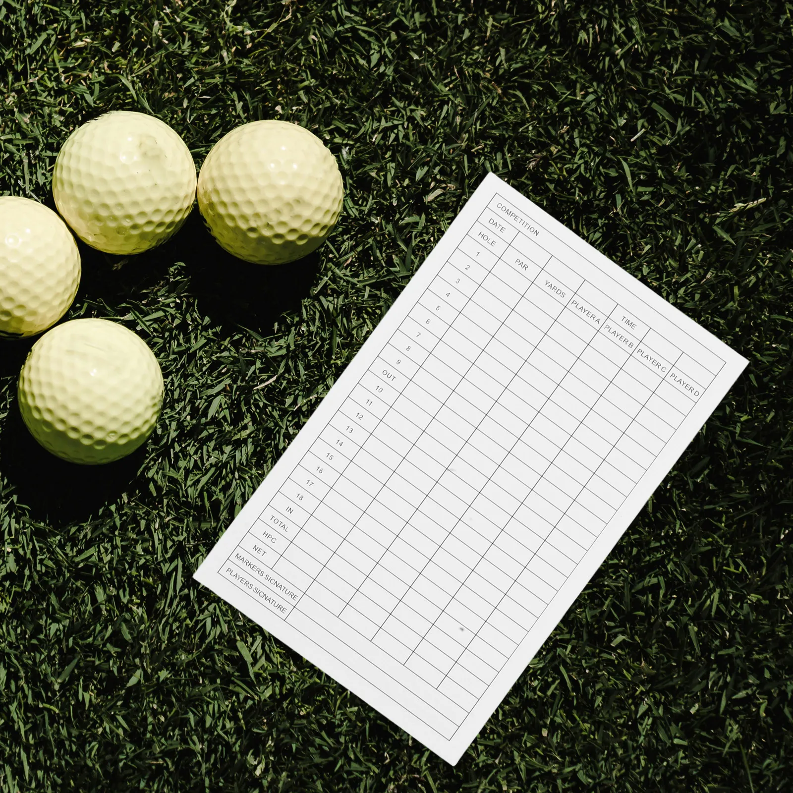 

30 Pcs Golf Scorecard Coated Paper Cards Competition Golfs Supplies Sports Scorecards Lightweight Portable Design Smooth Writing