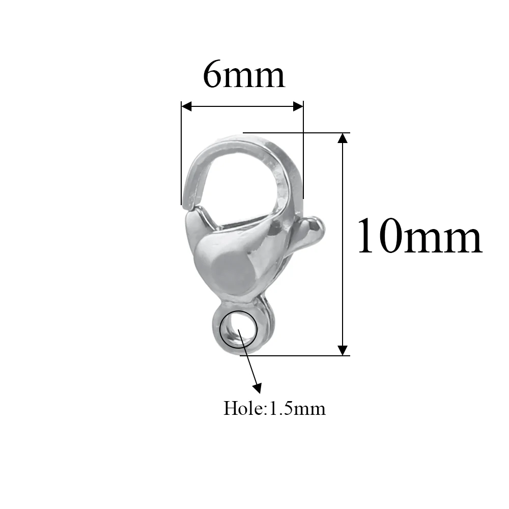 20 Stuks Rvs Kreeft Sluitingen Voor Armband Ketting, Kreeft Sluitingen Met Ringetjes Connectors Sluiting Diy Sieraden Bevindingen