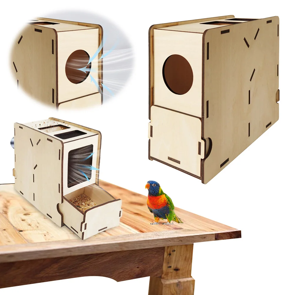 

Bird Feeder Blown Shell Splitter DIY Chaff Blowing Machine Mesh Air Outlet Grain Husk Separator for Farm and Backyard Feeding