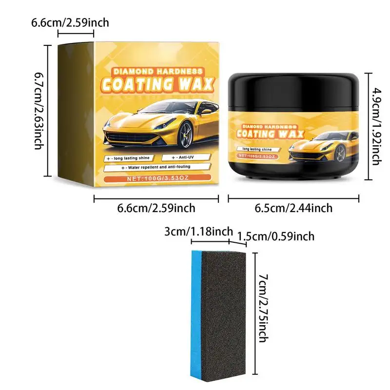 Car Scratch Repair Wax UV Protection Auto Scratch Repair Paste With Sponge Auto Paint Polishing Wax Car Products