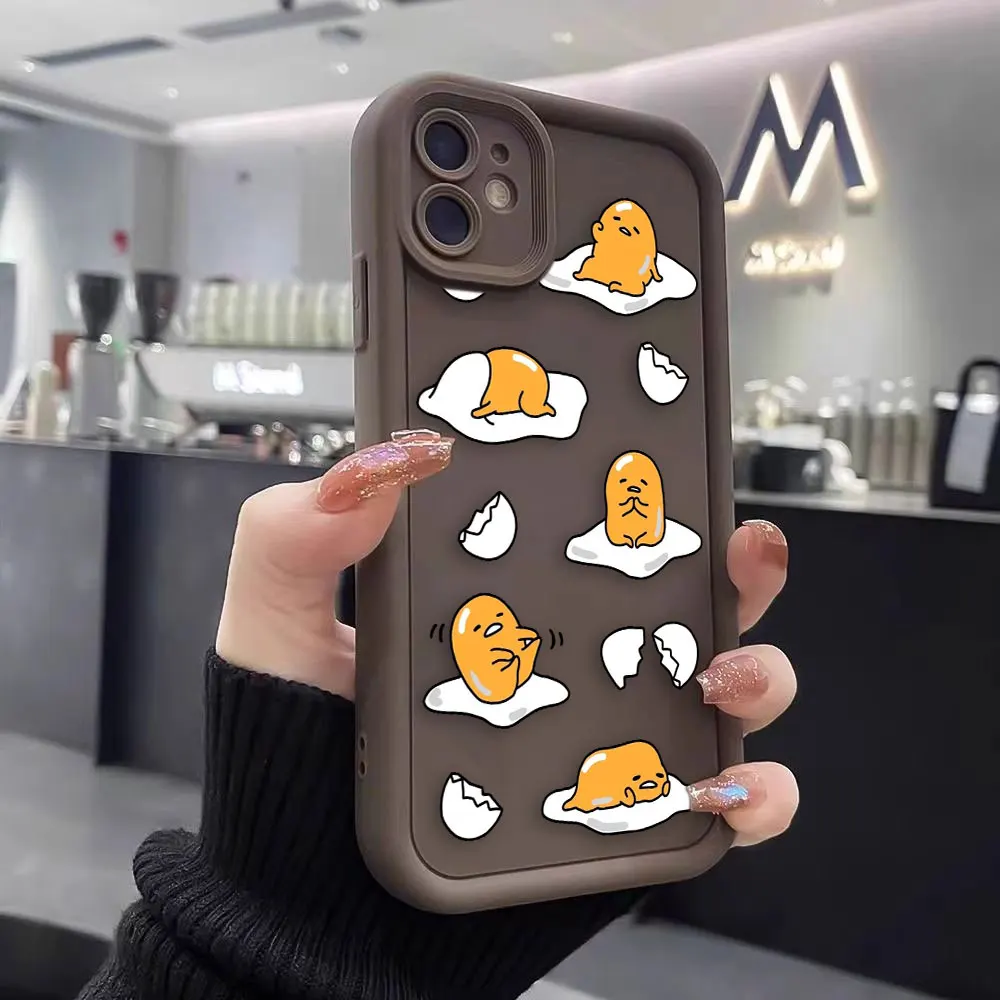 Funny Cartoon Gudetama Luxtury Phone Case For VIVO V20 V23 V25 V27 V27E V29 V30 V30E X60 X70 X80 90 X100 PRO 5G Case Funda Shell