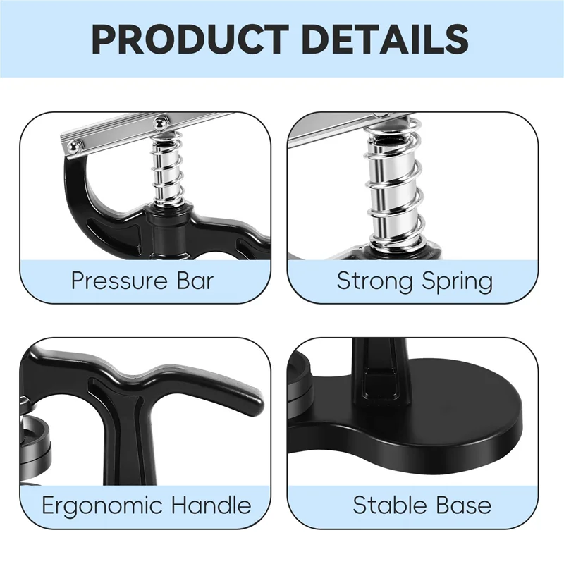 ABWR-14Pcs Watch Press Set,18Mm To 50Mm Watch Case Closer,Watch Repair Kit (Black)