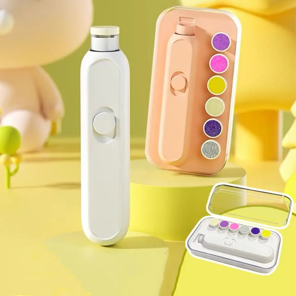 

Low Noise Electric Baby Nail Trimmer 360-degree Trimming with LED Baby Nail Clipper Set One Button To Start with Storage Box