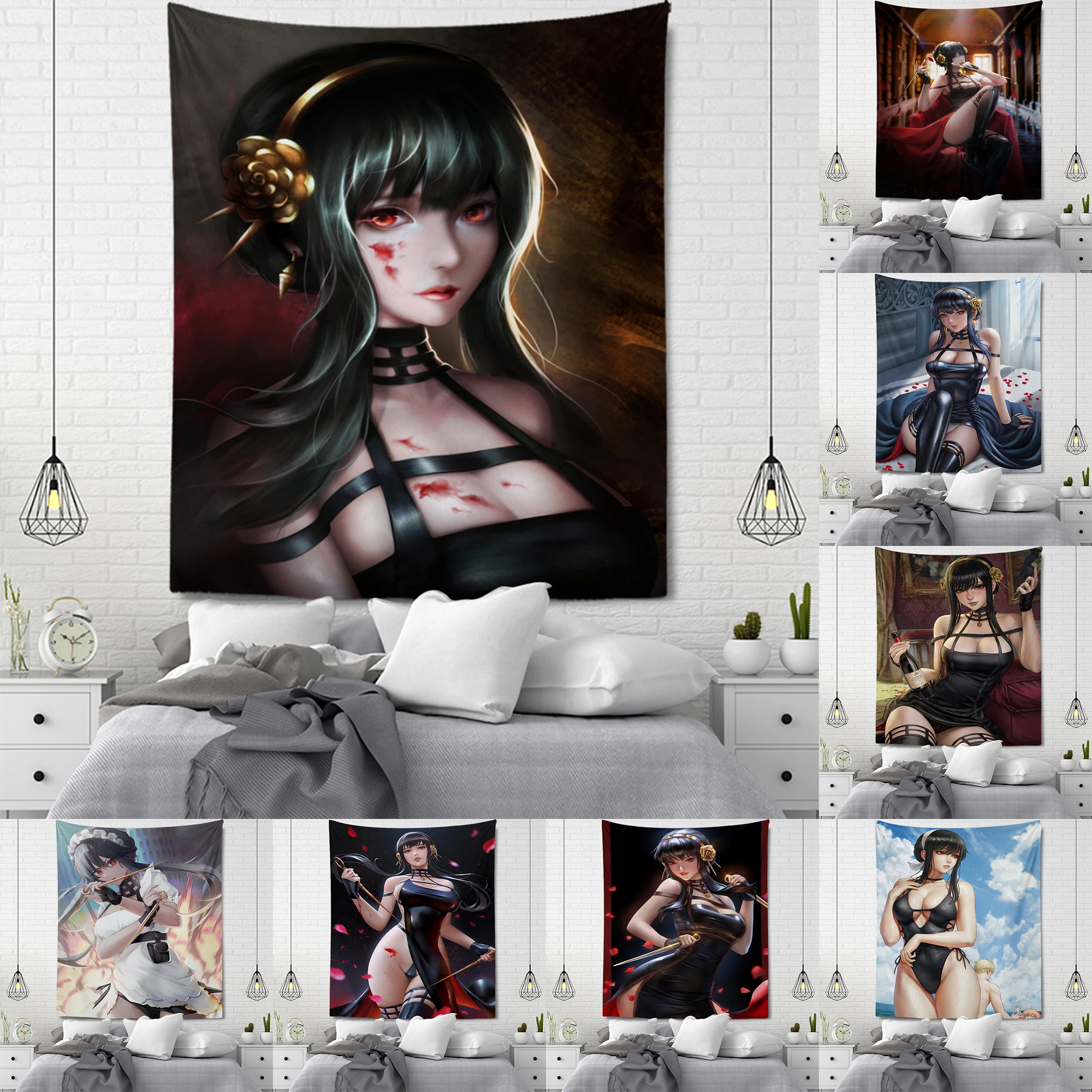 

Tapestry Room Decor Home Decor Princess Of Thorns Wall Decor Wall Hanging Tapestry Living Room Decor Sexy Anime Character Murals