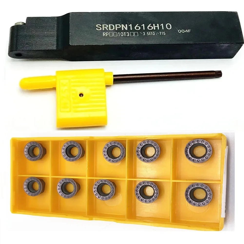 

Держатель токарного инструмента с лезвием гаечного ключа, 10 шт., токарная вставка, набор из легированной стали из цементированного карбида, SRDPN1616H10, высокое качество
