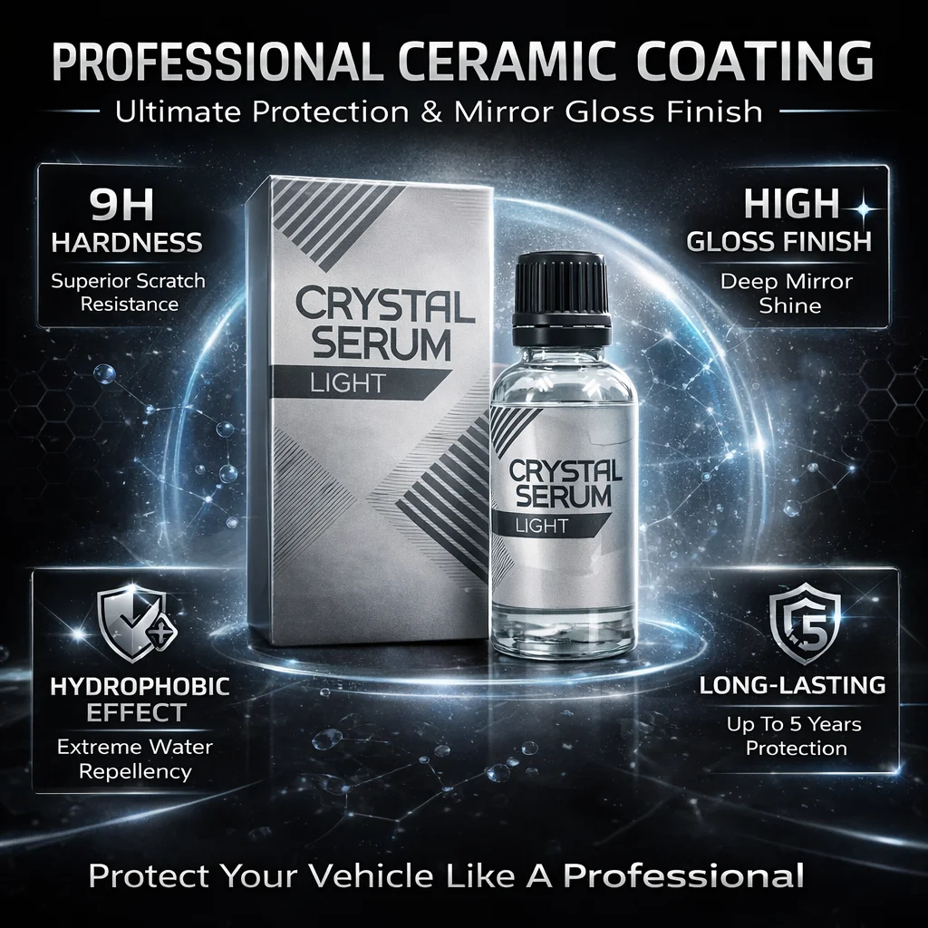 Crystal Serum Light Ceramic Coating for Car Protect Car Paintwork High Shine Easy To Apply  5 Years Durability