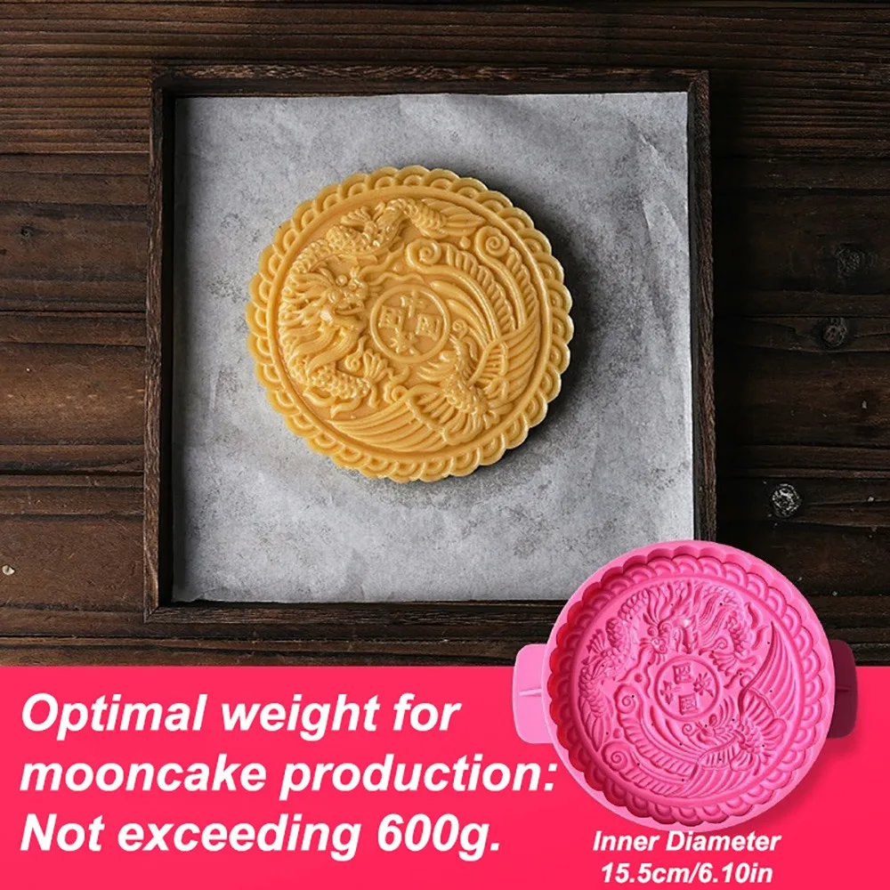 Easy Demolding Large Moon Cake Mold Food-grade ABS Household Baking 3D Mooncake Mold Cantonese Style Hand-pressed