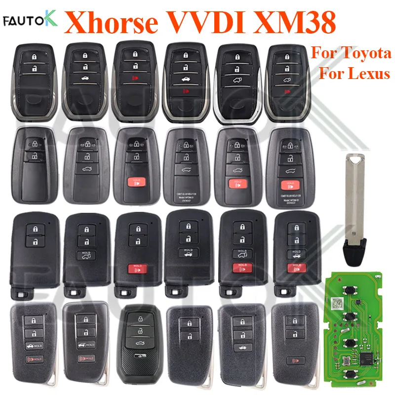 Auto Keyless Go Car Key Xhorse VVDI XM38 for Toyota Lexus XSTO01EN 8A 4D 4A Chip Car Generate By Plus Max VVDI2 MINI Key Tool