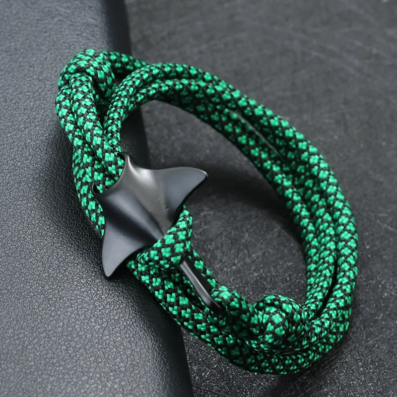 Manta Bracelet for Men, Double Layer Adjustable Paracord