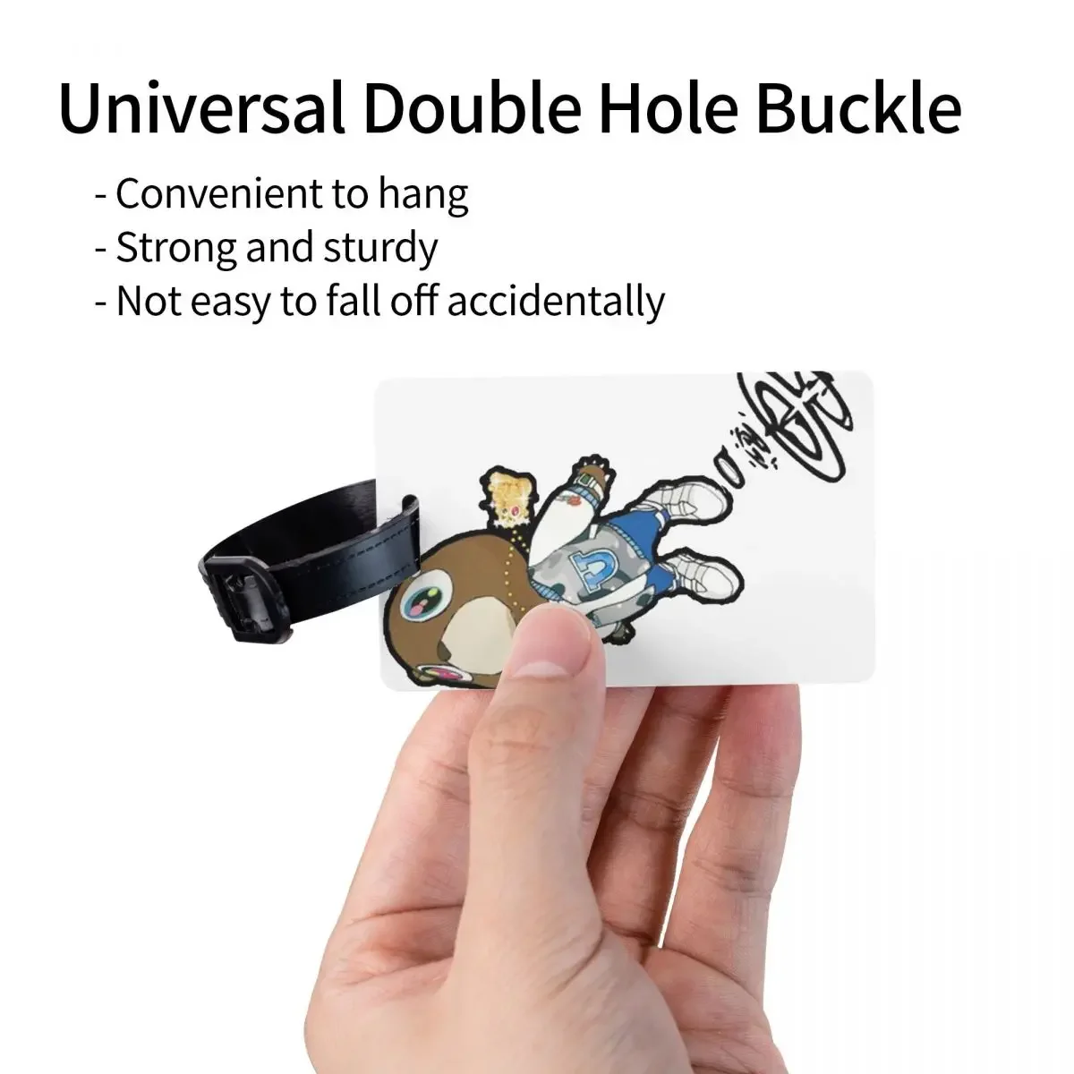 Kanye West Dropout Bear Chicago Vintage Graduation Luggage Tags Portable Baggage Boarding Tag Label Holder ID Name Address