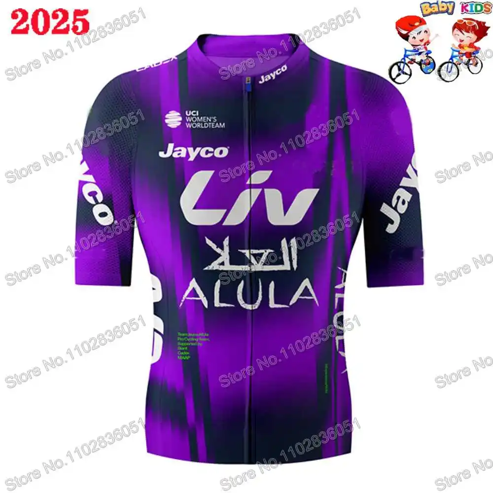 Kids Liv Jayco Alula Team 2025 Cycling Jersey Set Summer Girls Clothing Children  Road Bike Shirt Suit Bicycle Pant MTB Uniform