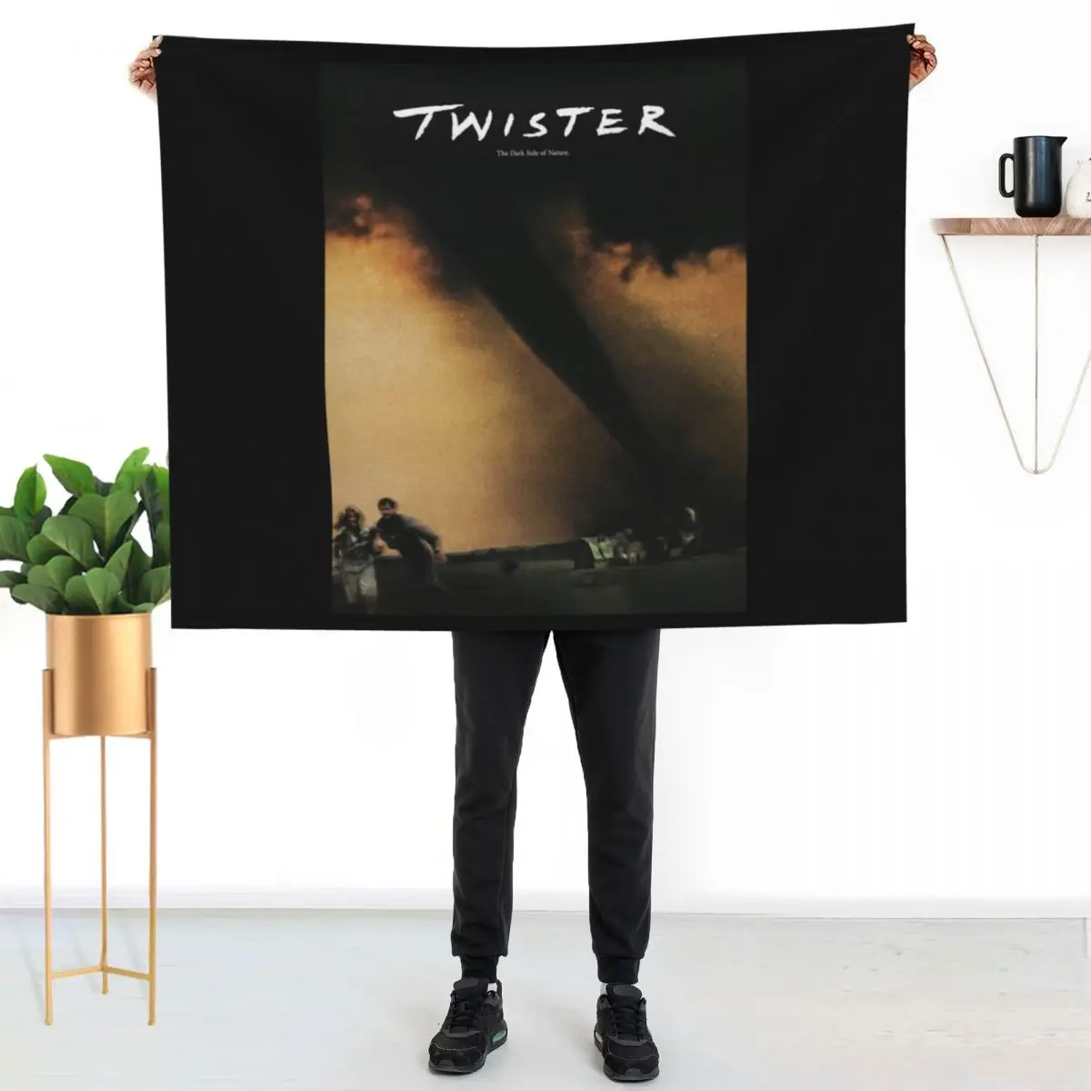 

Mans Twister 1996 Movie Fashion Leisure Round Neck Throw Blanket Warm Comfortable Blanket for Office Napping