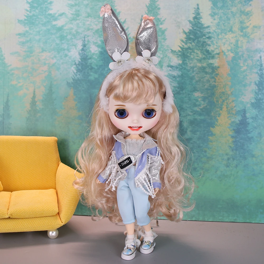 

ICY DBS Blyth 1/6 Rock Style Bunny Set Including Coat Socks Anime Girl BJD