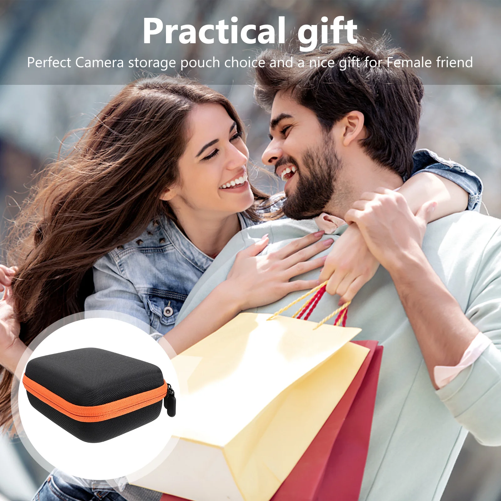 Camera Bag For Action Camera Soft Lining With Mesh Pocket Storage Pouch Portable Travel Case Holder Gear Organizer