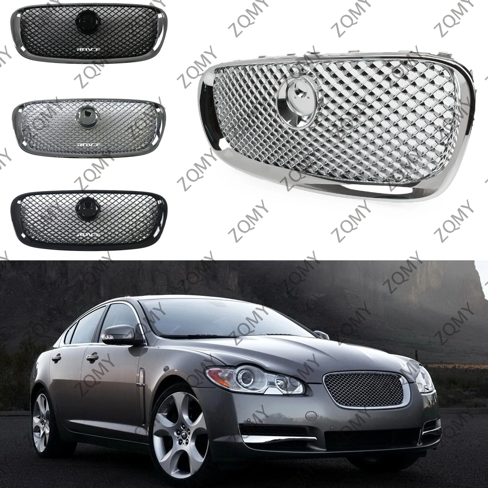 

ABS Car Front Radiator Upper Grille w/ no Logo For Jaguar XF X-F 2008 2009 2010 2011 Mesh Molding Grill with/NO Emblem