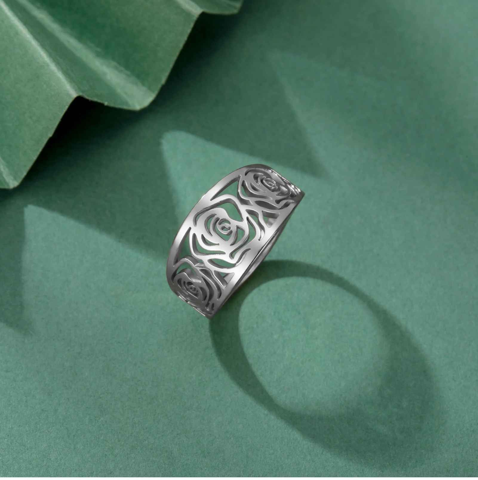 2026 Neuerscheinung Rose Damenringe Retro Edelstahl Goldfarben Täglicher Schmuck Sexy Accessoires für Frauen – Detail 11