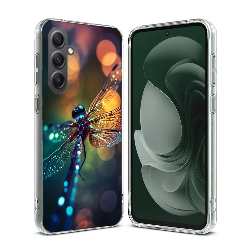 Dragonfly Texture is Realistic Phone For Samsung Galaxy A15 A25 A35 A55 A71 A51 A41 A31 A21 A11 M12 M30S M31 M32 M51 M52 J8 J6 J