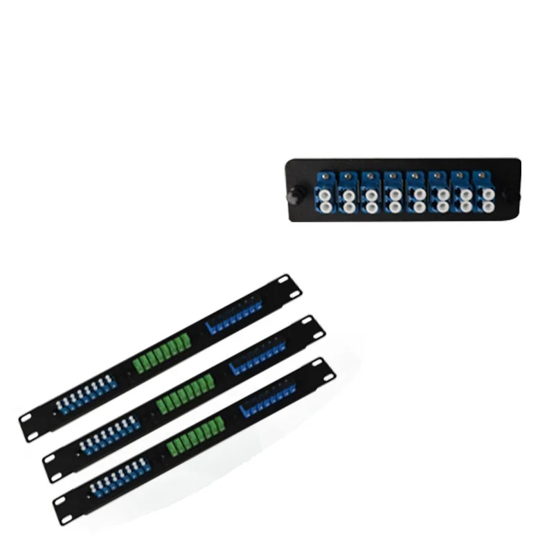 19'' 1U 36 Core Fixed Type Rack Mounted Fiber Optic Patch Panel with 3 Position Replaceable Adapter Modular