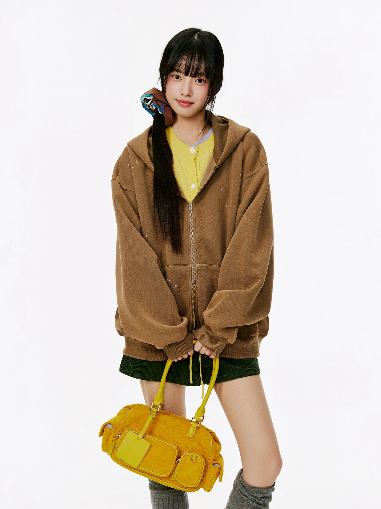 

Женский джинсовый кардиган с капюшоном на молнии, осенняя коллекция 2025, новинка, удобный крой, длинный рукав, в стиле Burgenland