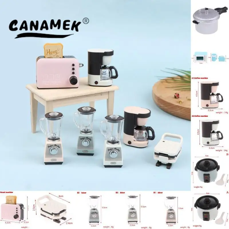 1:12/1:6  Miniature Scale Juicer Rice Cooker Coffee Machine Bread Machine Play Kitchen Toy Accessories Home Decor